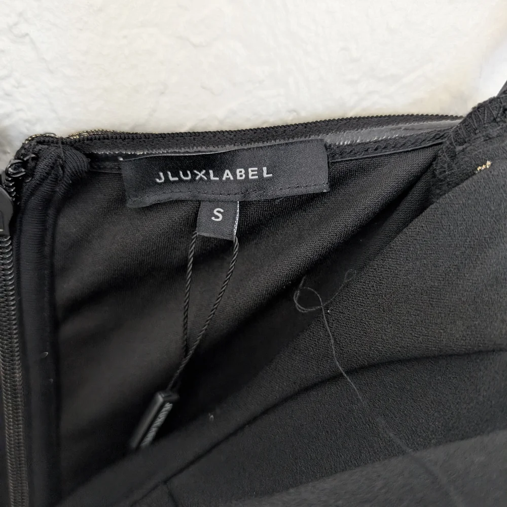 NWT JLUXLABEL Strapless Black and Gold Dress - Picture 6 of 7